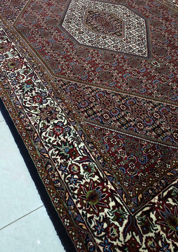 فرش دستباف جفت شش متری نقشه ماهی پنج متن بیجار تکاب