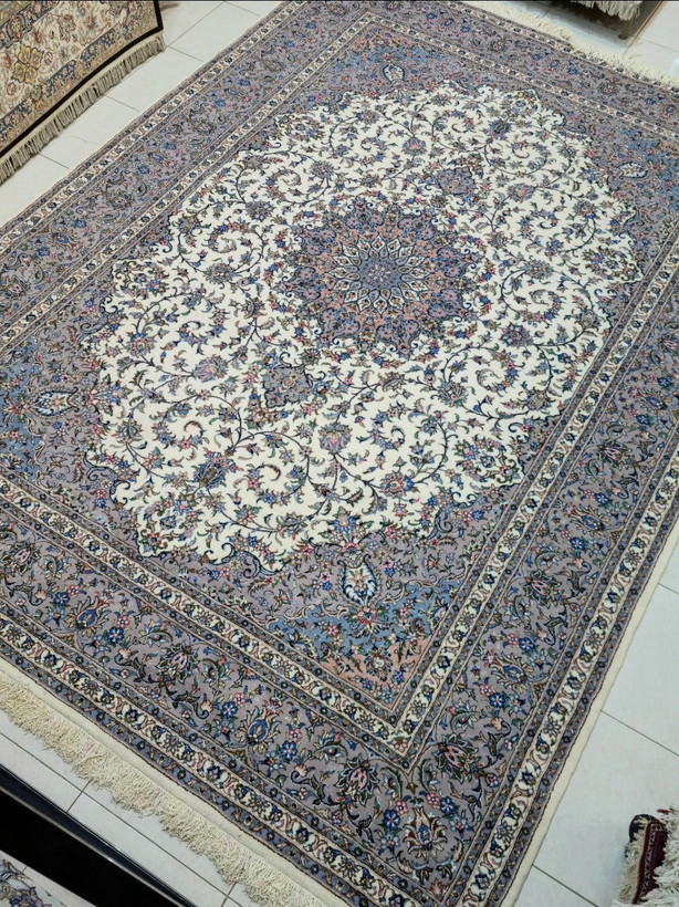 فرش دستباف جفت دوازده متری نقشه لچک ترنج بافت یزد