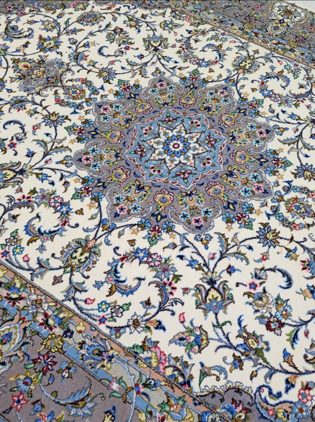 فرش دستباف جفت شش متری لچک بوته بافت کاشان