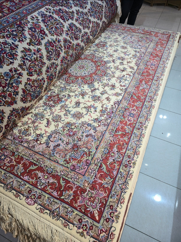 فرش دستباف جفت شش متری کرک نقشه علیا
