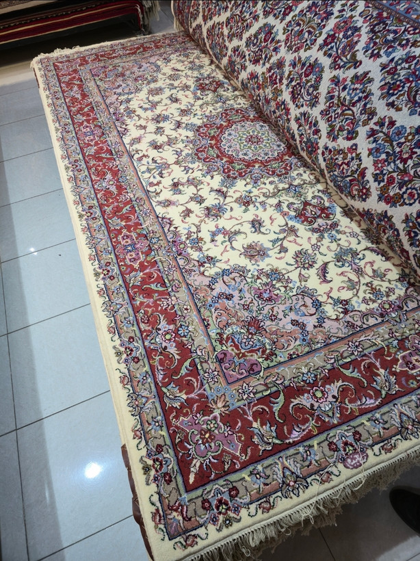 فرش دستباف جفت شش متری کرک نقشه علیا