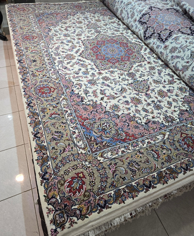 فرش دستباف جفت نه متری کرک سفارشی بافت