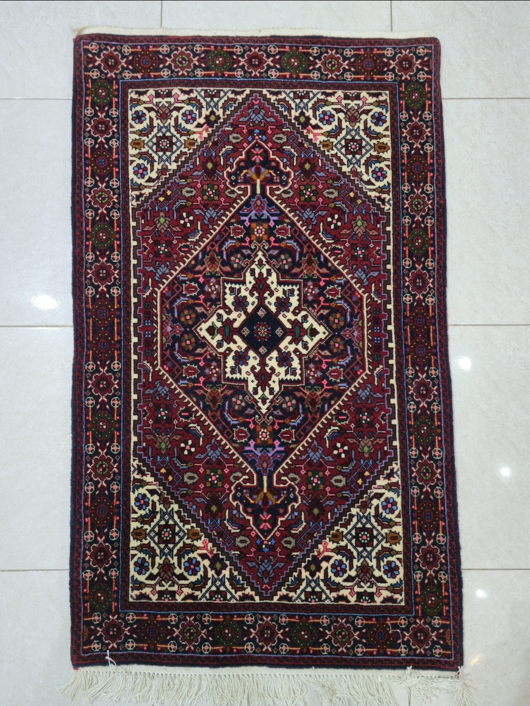 فرش دستباف ذرع چارک اعلا نقشه ماهی قلتق زنجان