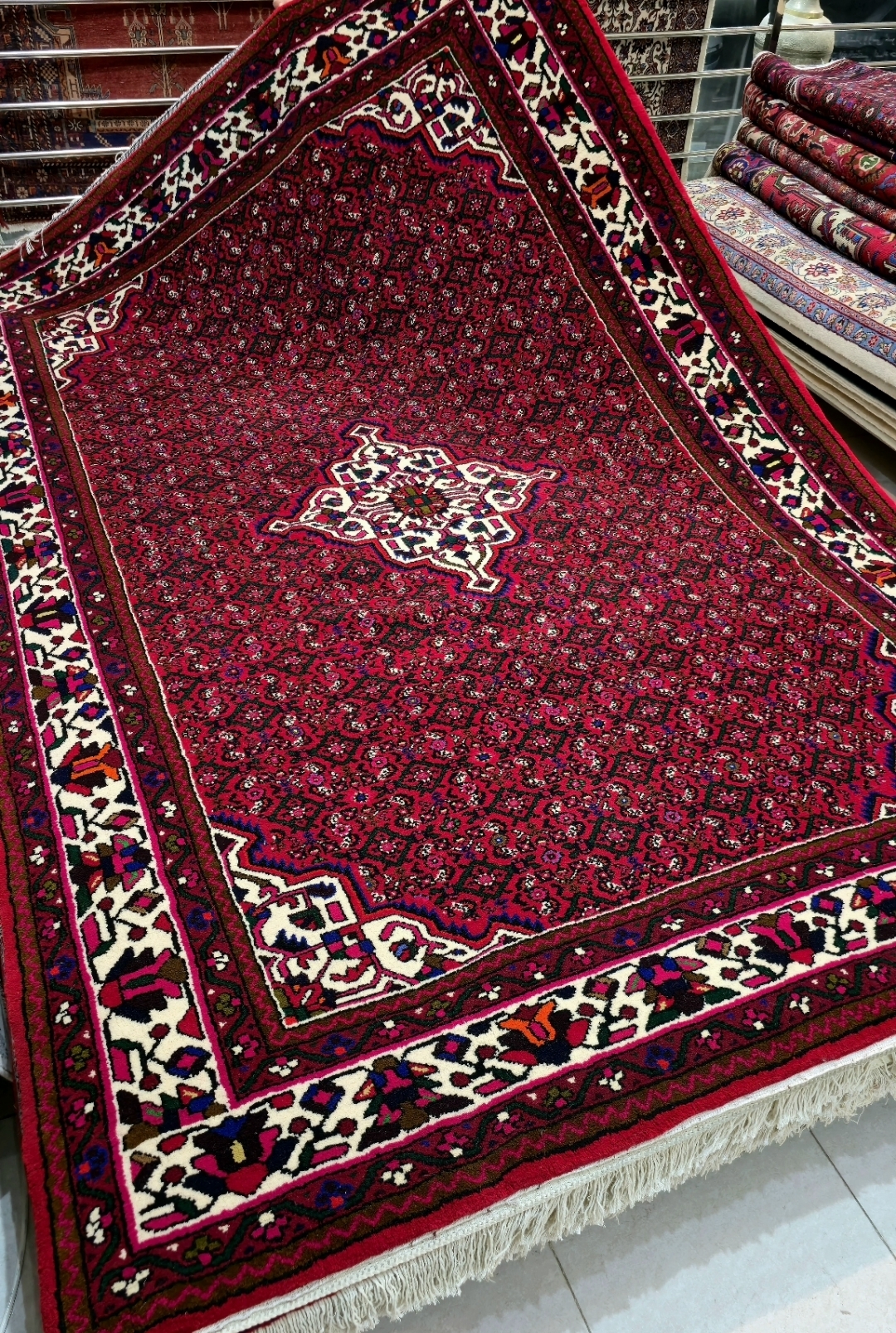 فرش دستباف شش متری حسین آباد ماهی همدان